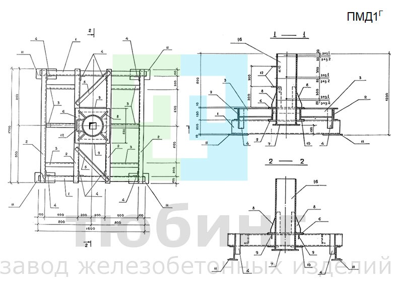 Подножник металлический ПМД1Г по серии 3.407.9-180, вып.2 