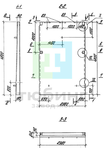 Панель стеновая плоская ПС2-48-БГ3