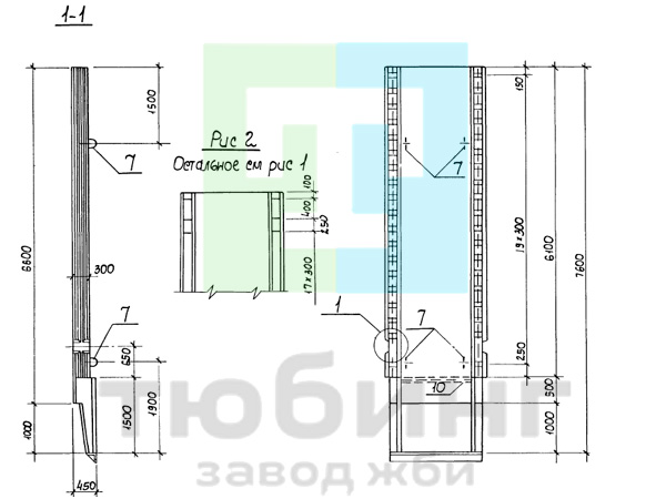 Панель стеновая 2ПС66-3ш по серии 3.902.1-12, вып.1
