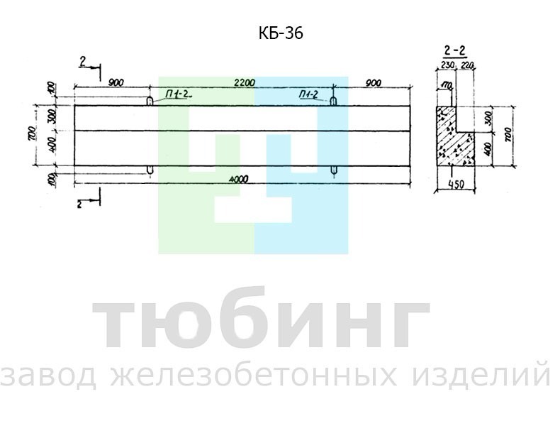 Коллекторная балка КБ-36 по серии РК 1101-87